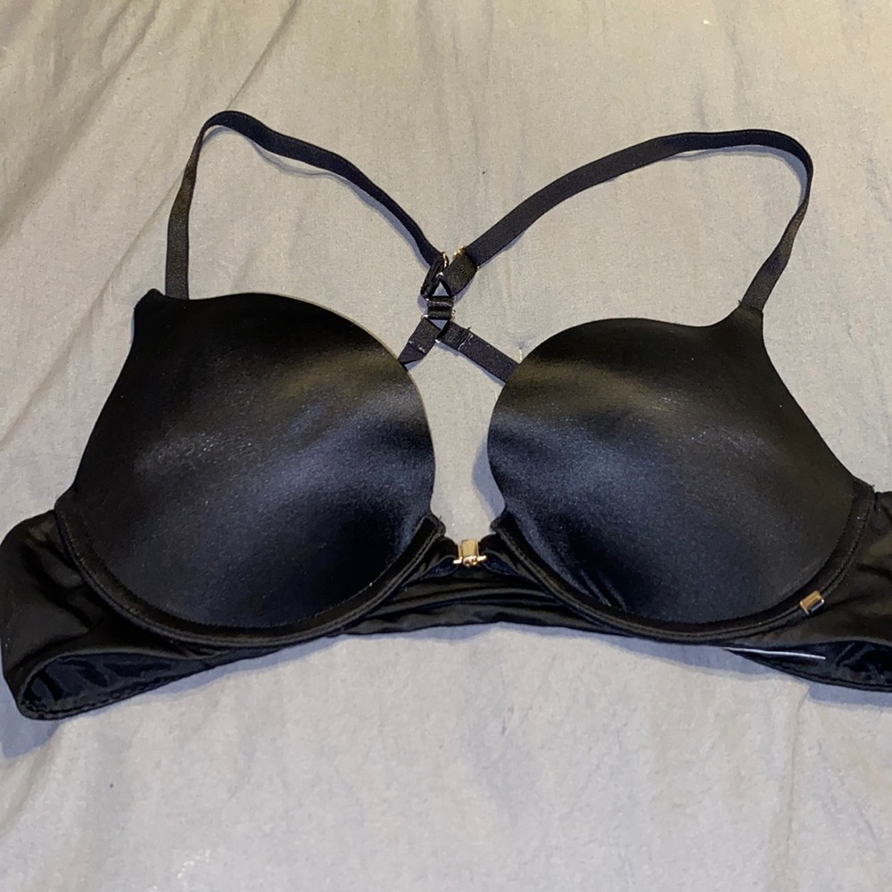 36B Black silk Victoria secret bra